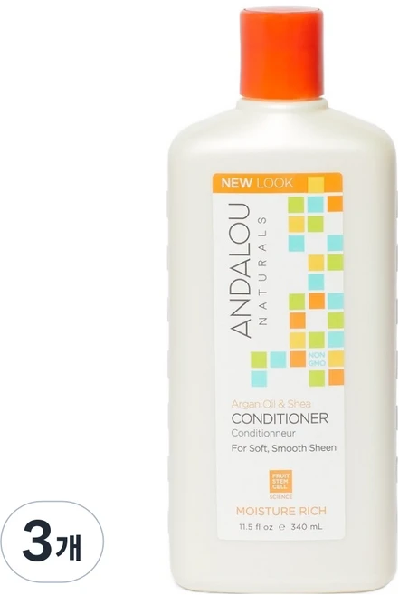 안달로우내추럴스 아르간 오일 시어버터 컨디셔너, 3개, 340ml - 쿠팡