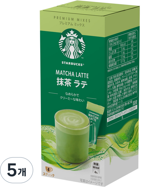 스타벅스 말차라테, 24g, 4개입, 5개