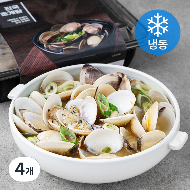 초록햇살 진국 조개탕 2~3인분 (냉동), 4개, 600g