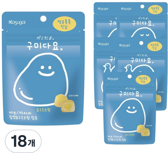 카수가이 구미다요 요구르트향 젤리, 60g, 18개