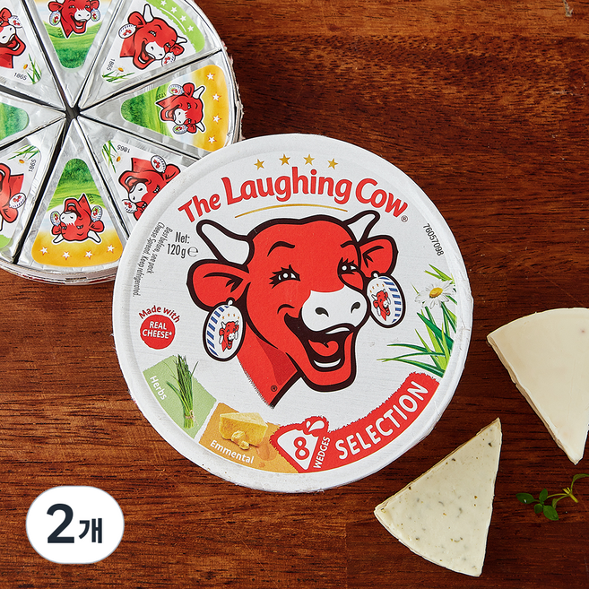 래핑카우 에멘탈 & 허브, 15g, 2개, 8개입