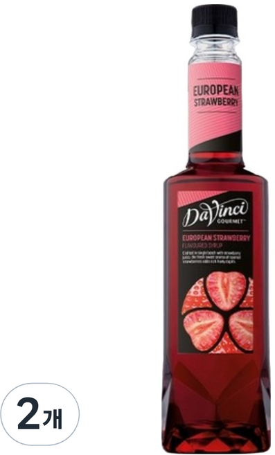 다빈치 유로피언 스트로베리 시럽, 750ml, 2개