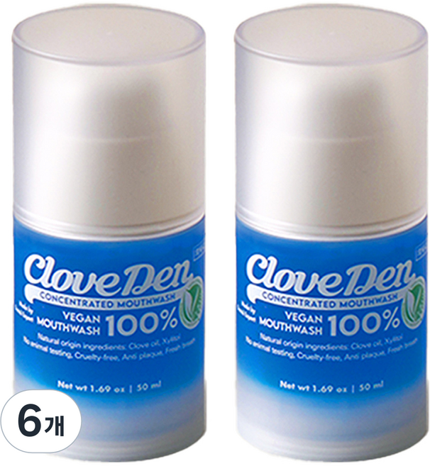 클로브덴 비건 고농축 가글, 50ml, 6개