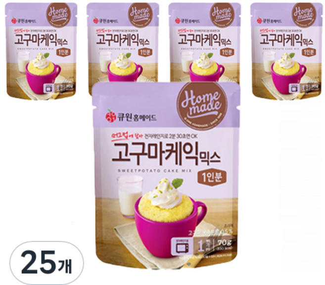 큐원 홈메이드 고구마케익 믹스, 25개, 70g