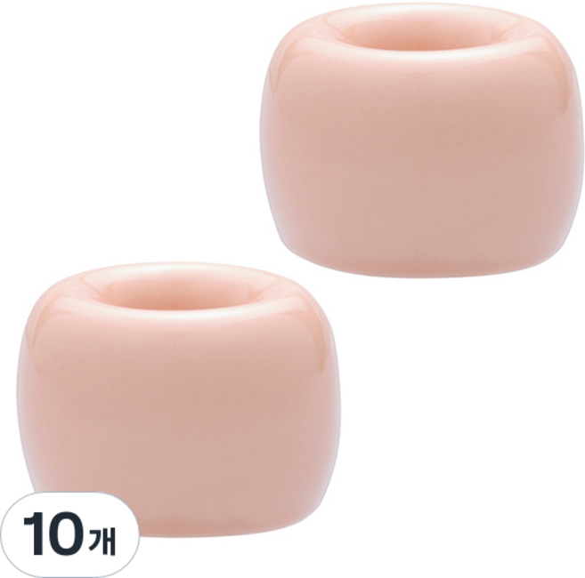 블럭마트 도자기 칫솔꽂이, 핑크, 10개