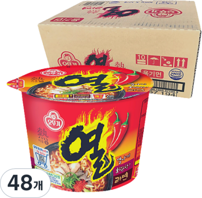 오뚜기 열라면 용기 105g, 48개