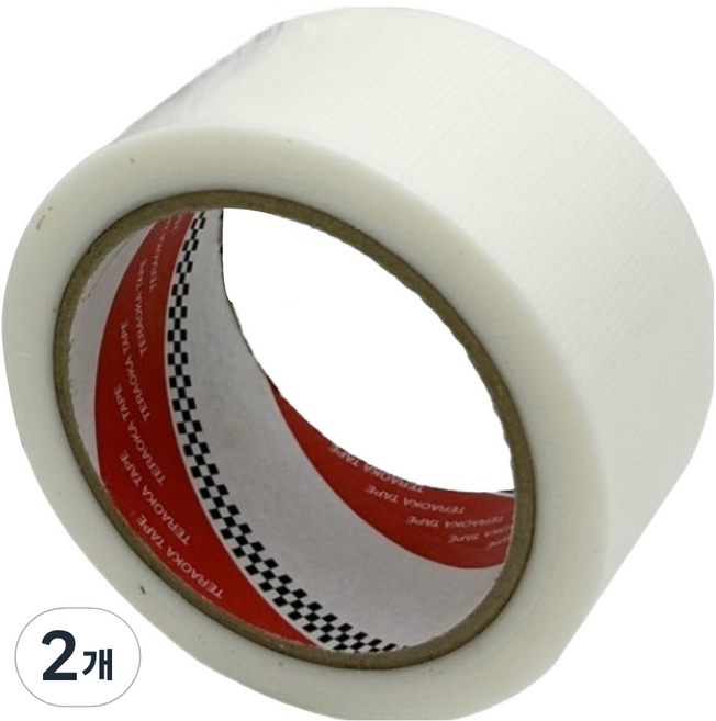 테라오카 4100 이지컷 보양테이프 투명 50mmx25m, 2개