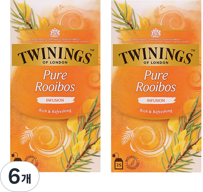 트와이닝 루이보스 티백, 2g, 25개입, 6개