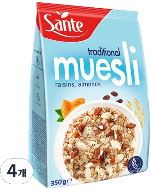 Sante 傳統什錦穀物麥片, 350g, 4個