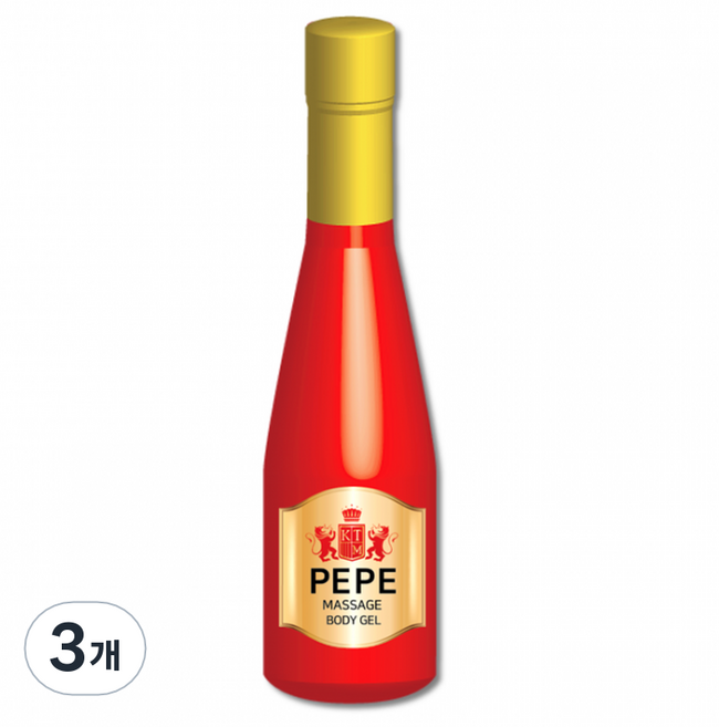 페페 레드 루비 마사지젤, 3개, 270ml