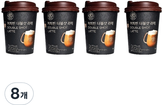 커피빈 더블샷 라떼 원컵, 17g, 1개입, 8개