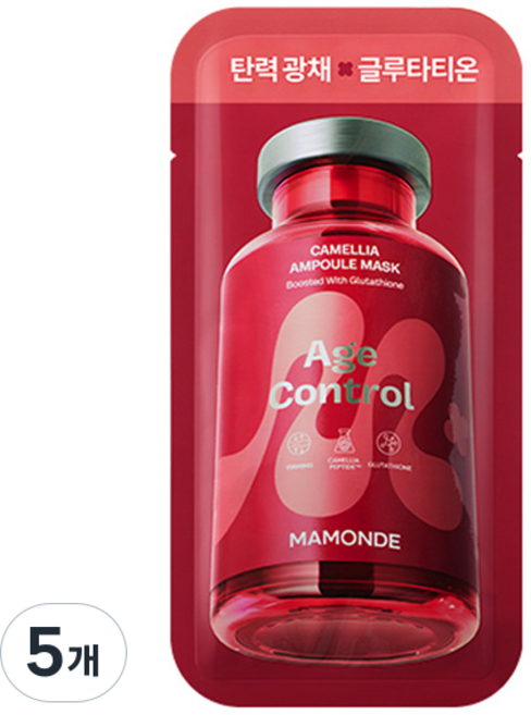 마몽드 에이지 컨트롤 카멜리아 앰플 마스크팩 23ml, 5개, 1개입