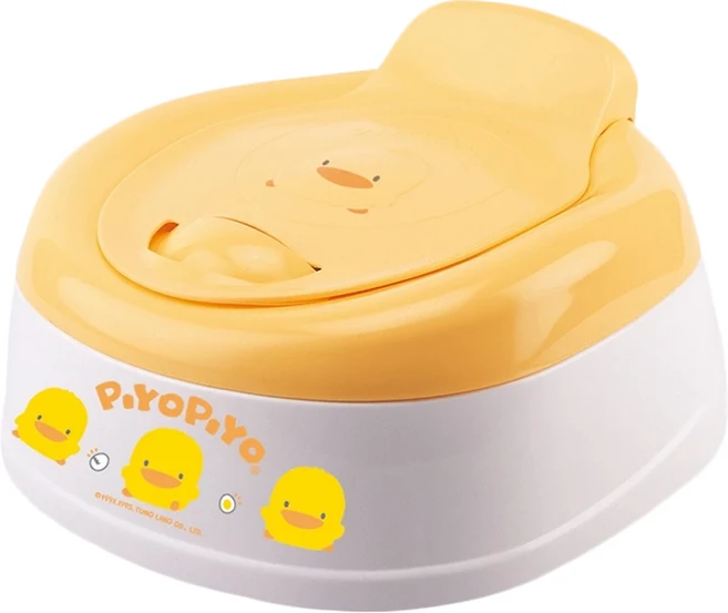 PiYOPiYO 黃色小鴨 豪華多功能幼兒便器 35.6 x 36.7 x 19.6cm, 黃色