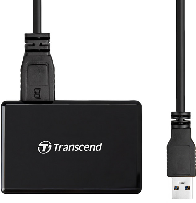 Transcend 創見 多功能讀卡機 USB3.1 Gen1 TS-RDF8K2, 1個, 黑色