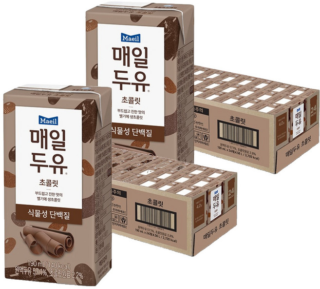 매일두유 매일유업 초콜릿, 190ml, 48개