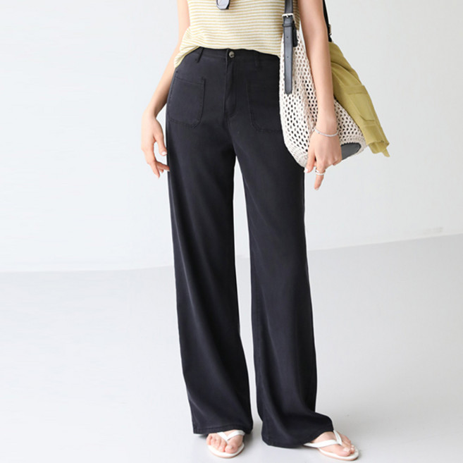 피핀 여성용 아이스텐셀 투포켓 기본 와이드진 710754