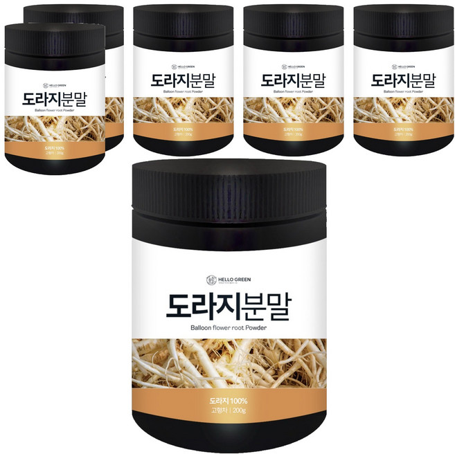 헬로우 그린 도라지 분말, 200g, 6개