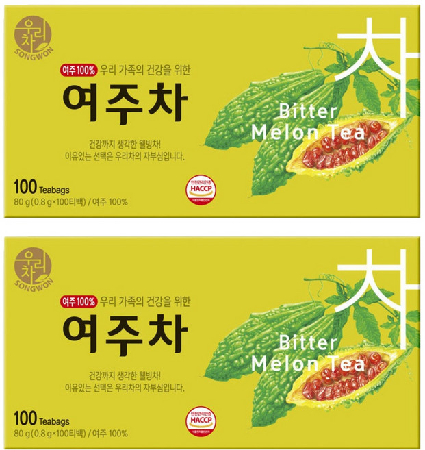 우리차 여주차, 800mg, 100개입, 2개