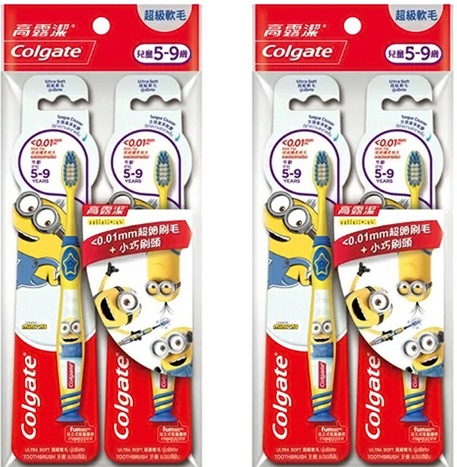 Colgate 高露潔 兒童牙刷, 顏色隨機, 2支, 2組