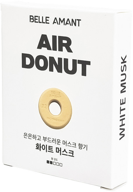 벨르아망 에어도넛 차량용 방향제 리필, 1개, 화이트 머스크