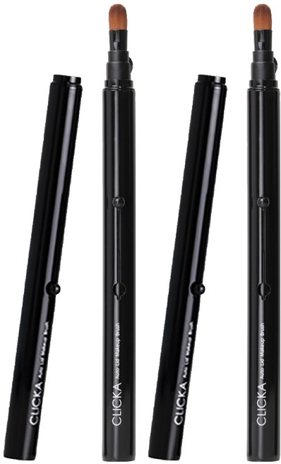 클리카 오토캡 아이섀도우 브러쉬 LM201, 혼합색상, 2개