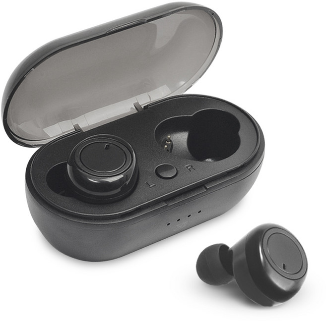 스마텍 버튼형 무선 블루투스 이어셋, STBT-E800, 블랙