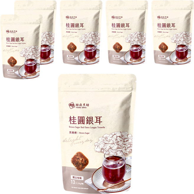 糖鼎 黑糖磚 桂圓銀耳, 30g, 13顆, 6包