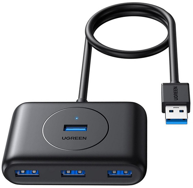 UGREEN 綠聯 Port USB3.0集線器 1m, 黑色, 1條