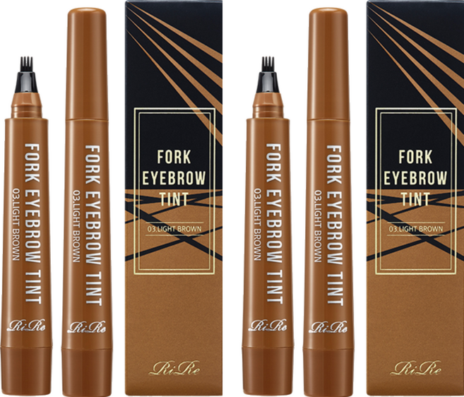 리르 포크 아이브로우 틴트 2g, 03라이트브라운, 2개
