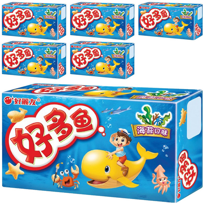 ORION 好麗友 好多魚餅乾 海苔口味, 30g, 6盒