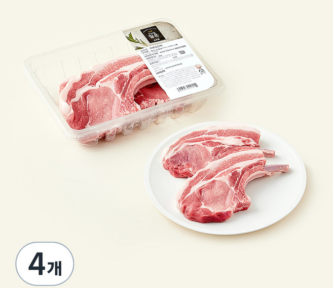 도드람 THE짙은(YBD) 돈마호크 구이용 (냉장), 750g, 4개