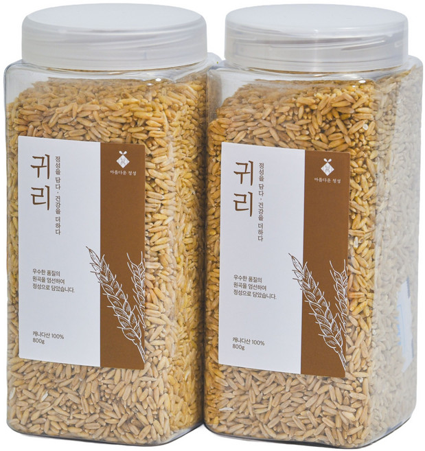 아름다운정성 통에 담은 귀리쌀, 800g, 2개