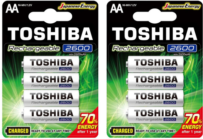 TOSHIBA 東芝 充電池 TNH-6GAE, 4顆, 2組