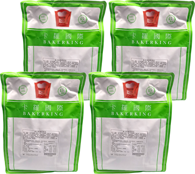 Bakerking 卡羅 脆皮麻糬鬆餅粉, 2kg, 4包