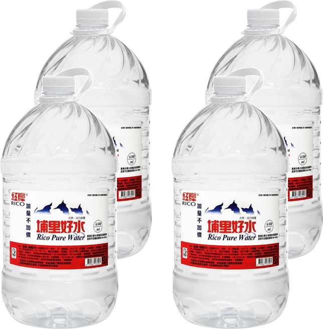 RICO 紅牌 埔里好水, 6.3L, 4瓶