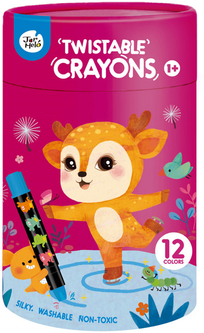 Joan Miro Baby Roo 彩色絲絨蠟筆, 12色, 1組