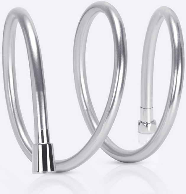 코멧 홈 프리미엄 물때&꼬임방지 튜브형 PVC 샤워호스, 1.5m, 그레이