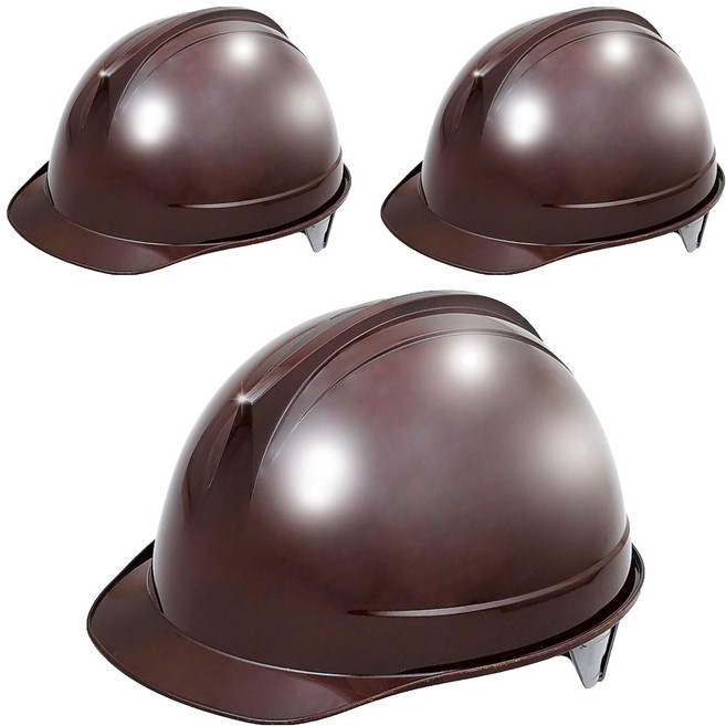 DONGMYUNG 建築工地 工地 頭部保護 頭盔型 透明視窗 安全帽 DMS-D-3002(AM-831), 3個, 棕色