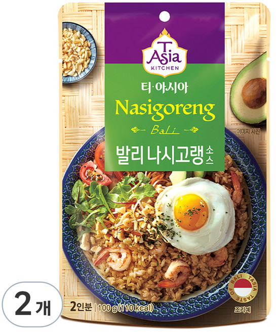 티아시아키친 발리 나시고랭 소스, 2개, 100g