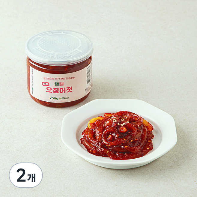 웰웰 실속 오징어젓, 250g, 2개