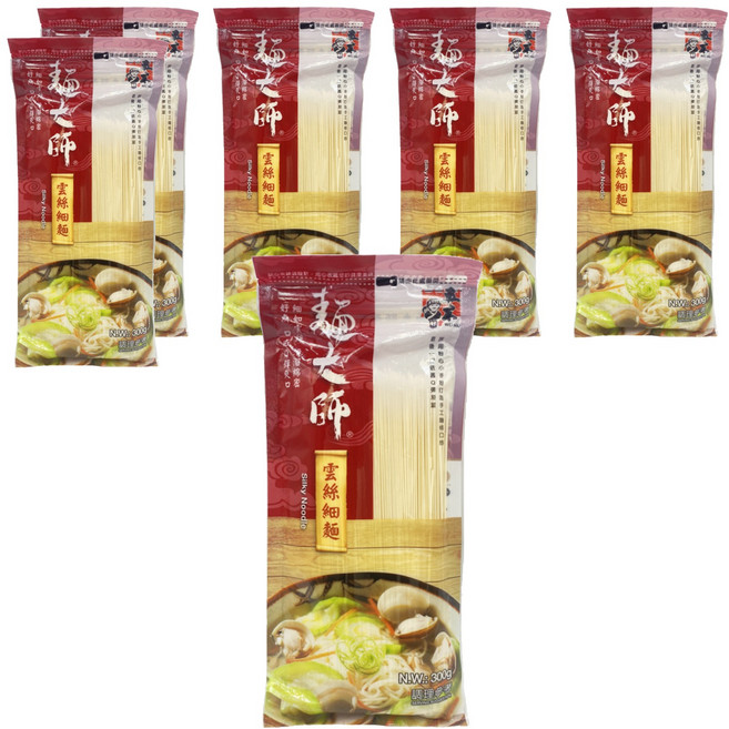 五木 麵大師 雲絲細麵, 300g, 6包