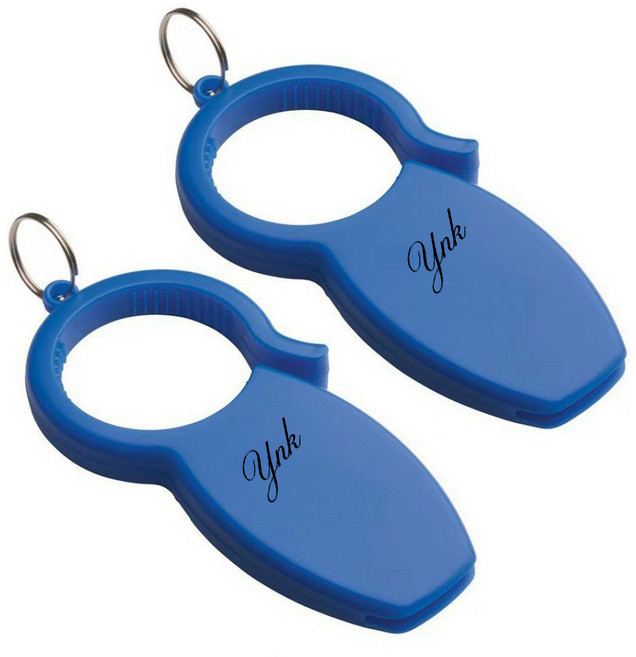 와이엔케이 3 in 1 캠핑용 휴대용 오프너, 블루, 2개