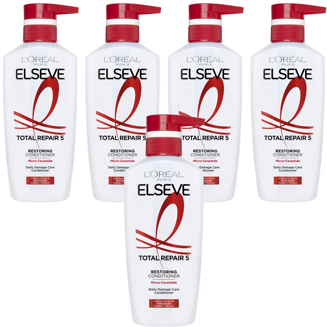 로레알파리 엘세브 토탈 리페어 5 컨디셔너 멜론 프루티 플로럴 퍼퓸, 375ml, 5개