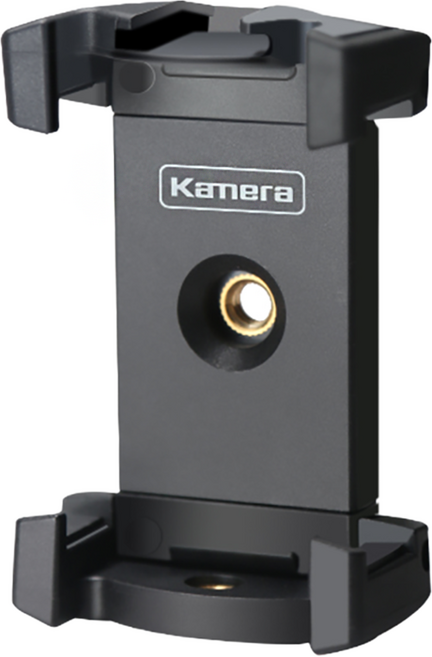 Kamera 佳美能 萬用折疊手機夾 最大可拉伸至104mm 適用7吋手機 可外接麥克風 補光燈, 黑色, 不適用