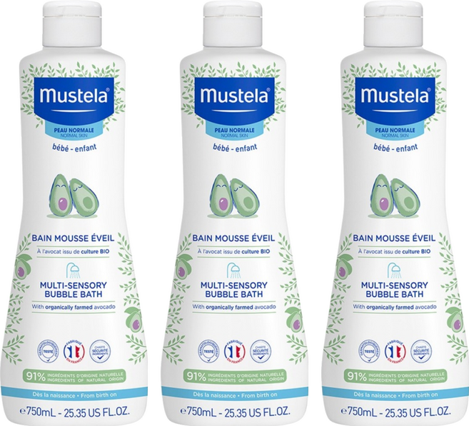 무스텔라 멀티 센서리 버블 배스, 750ml, 3개