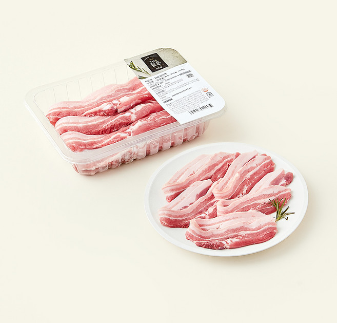 도드람 THE짙은(YBD) 미박삼겹살 구이용 (냉장), 600g, 1개