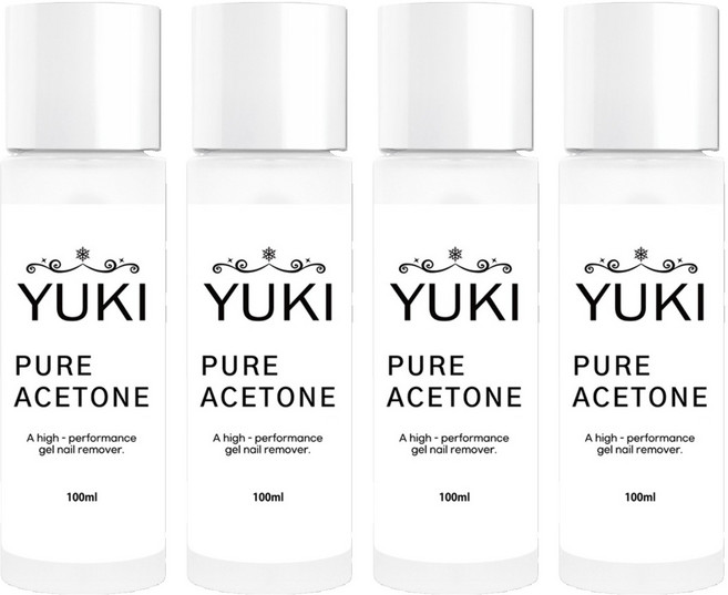 유키 퓨어 아세톤, 100ml, 4개