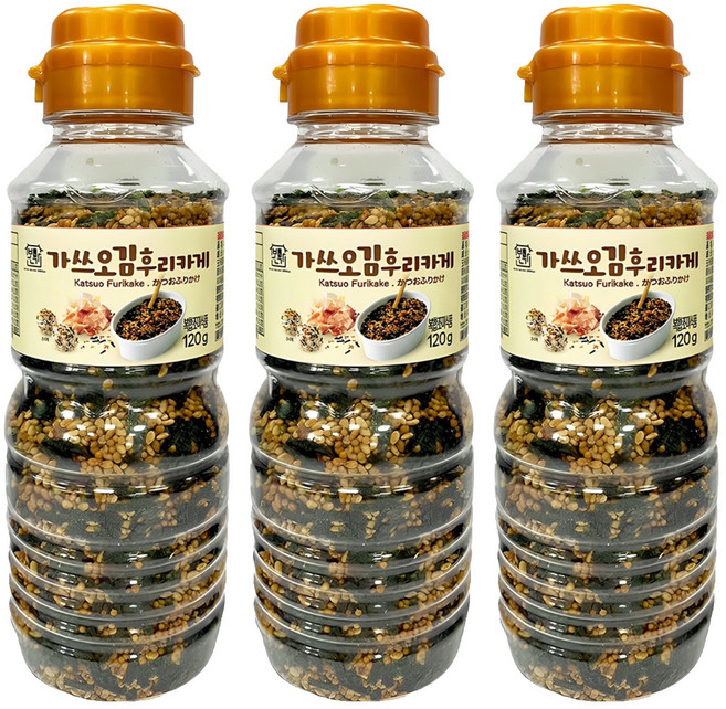 逢國食品 海苔芝麻香鬆 柴魚口味, 120g, 3瓶