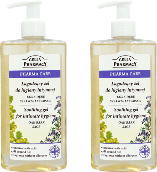 GREEN PHARMACY 舒緩清爽私密潔膚露 鼠尾草, 300ml, 2瓶