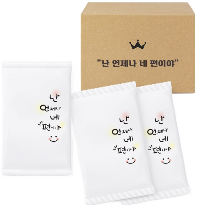 난 언제나 네편이야 업소용물티슈 개별포장, 55g, 600매, 1세트